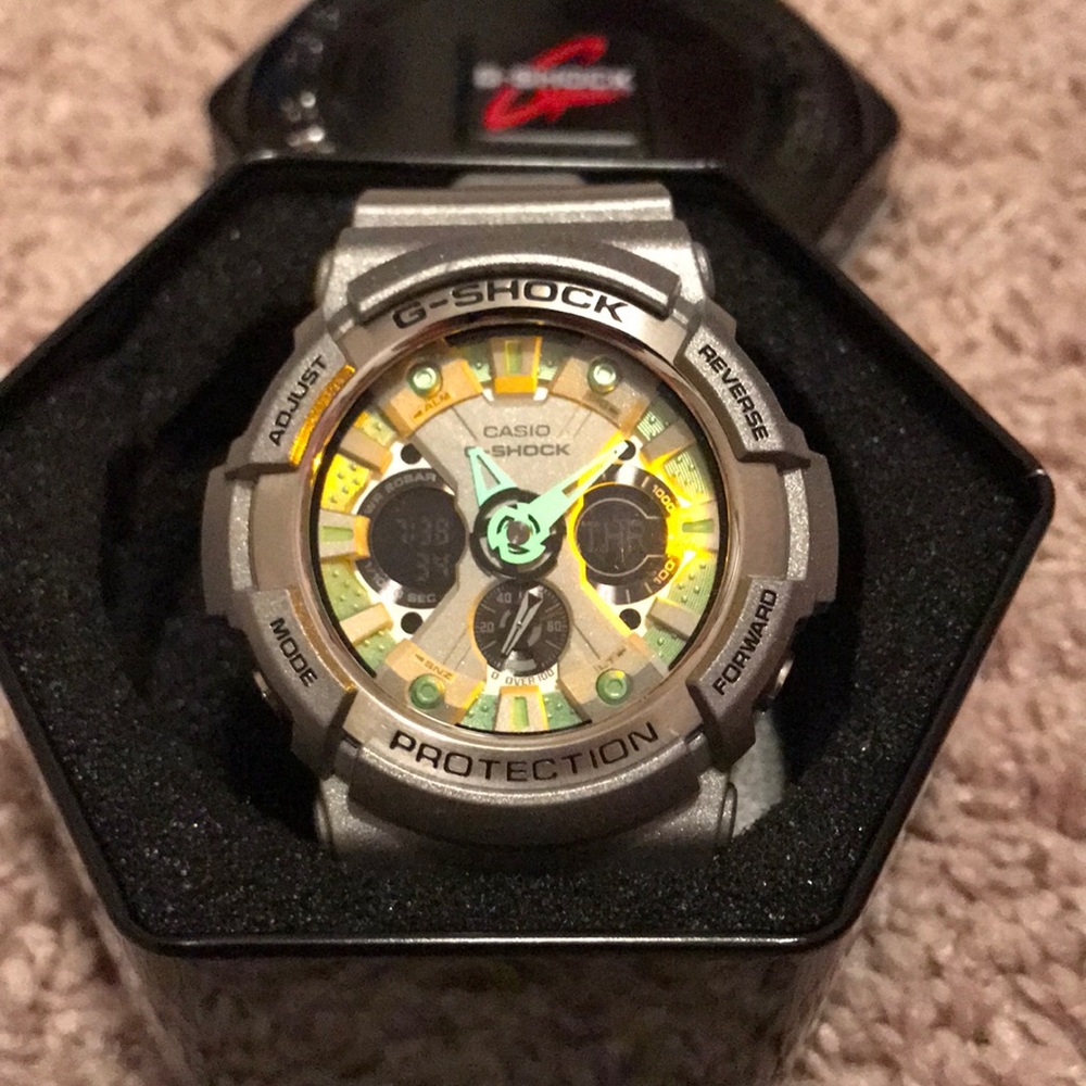 Casio G-Shock Resist 5229 GA-200sh (SLVR and GRN)
